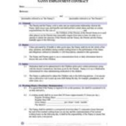 Nanny Employment Contract